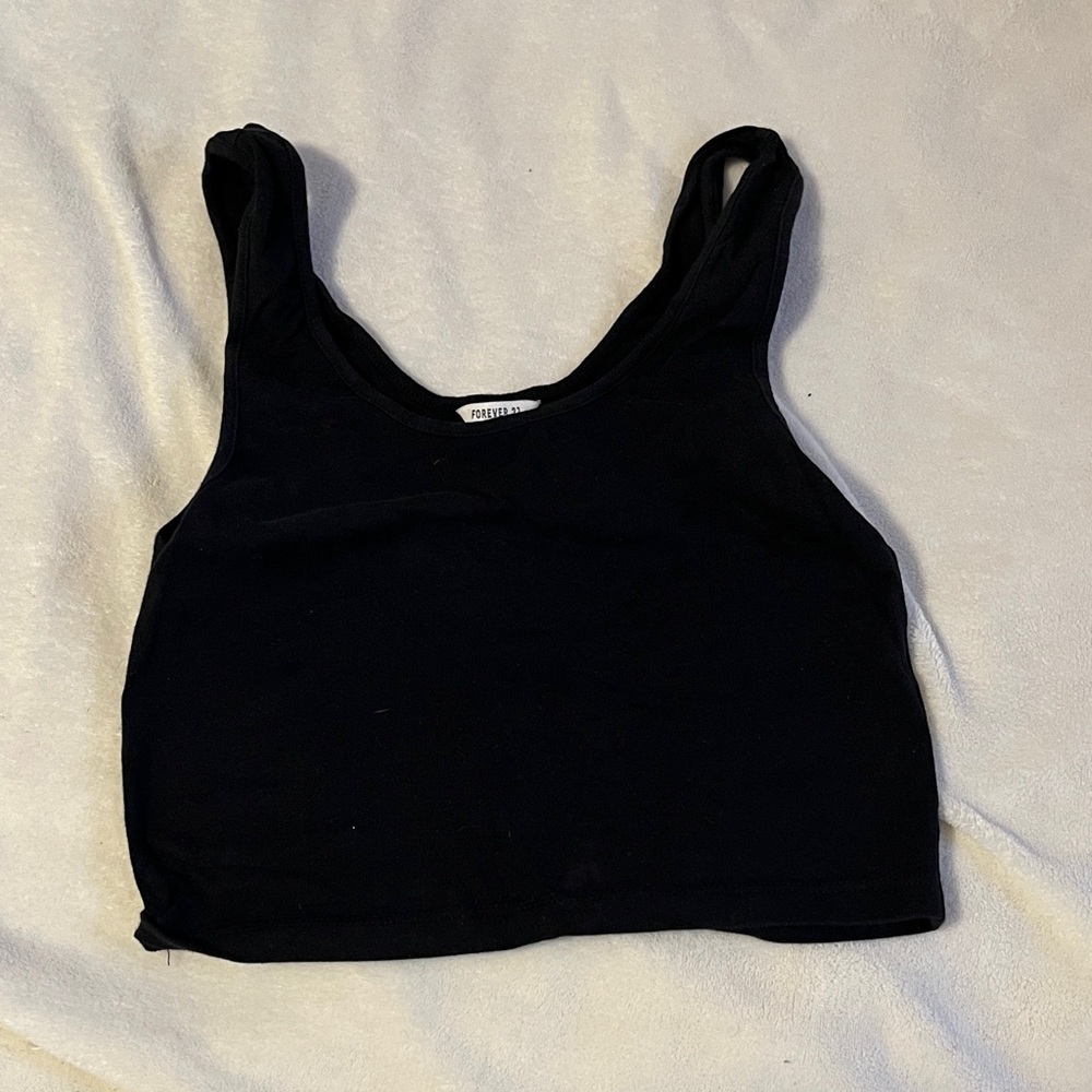 Forever 21 Black V-Neck Top